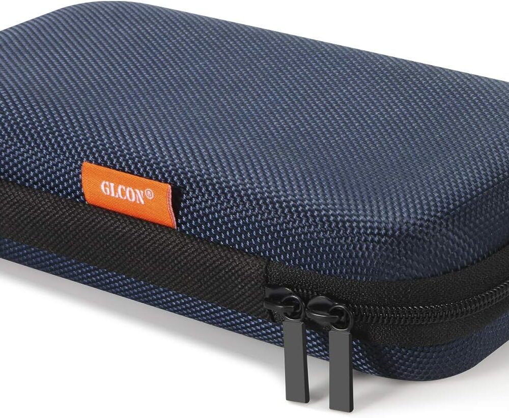 Portable Tech Travel Bag, Grey Blue Hard EVA Protective Storage Bag